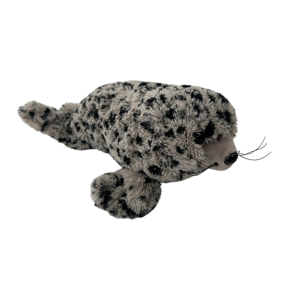 Adventure Planet Harbor Seal Plush Spotted Grey Black Stuffed Animal 13" Kids